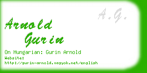 arnold gurin business card